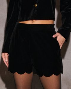 Seasons Greetings Velvet Shorts