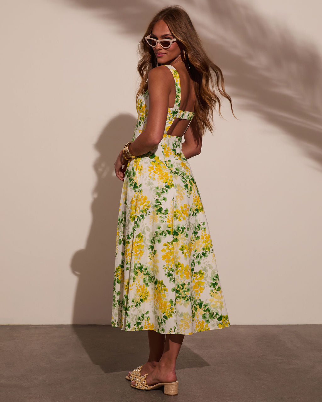 Florenza Printed A-Line Midi Dress - Image 4