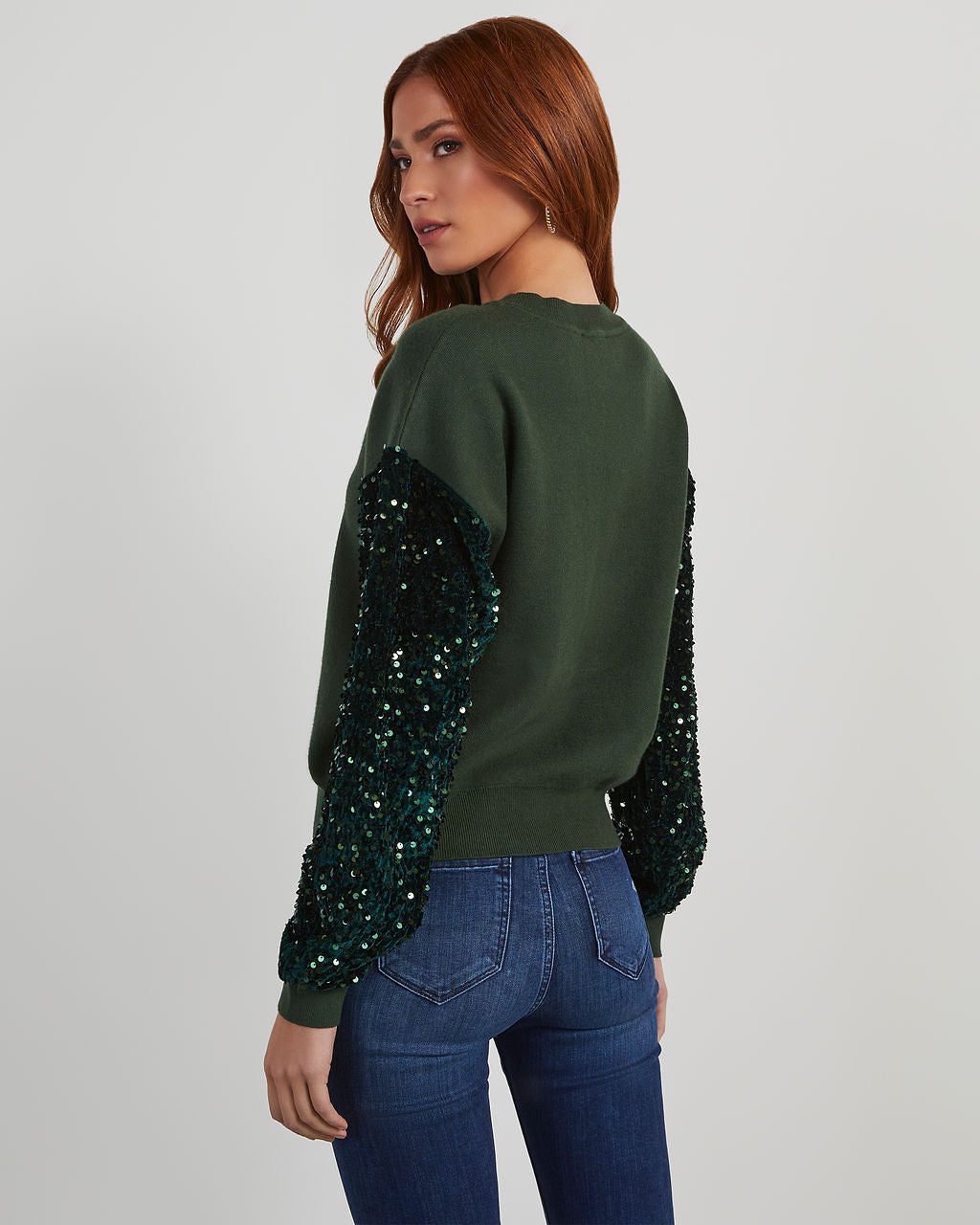 Yumi Contrast Sequin Knit Sweater - Image 11