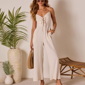 Deserie Front Tie Jumpsuit