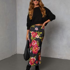 Falling for Fall Printed Maxi Skirt