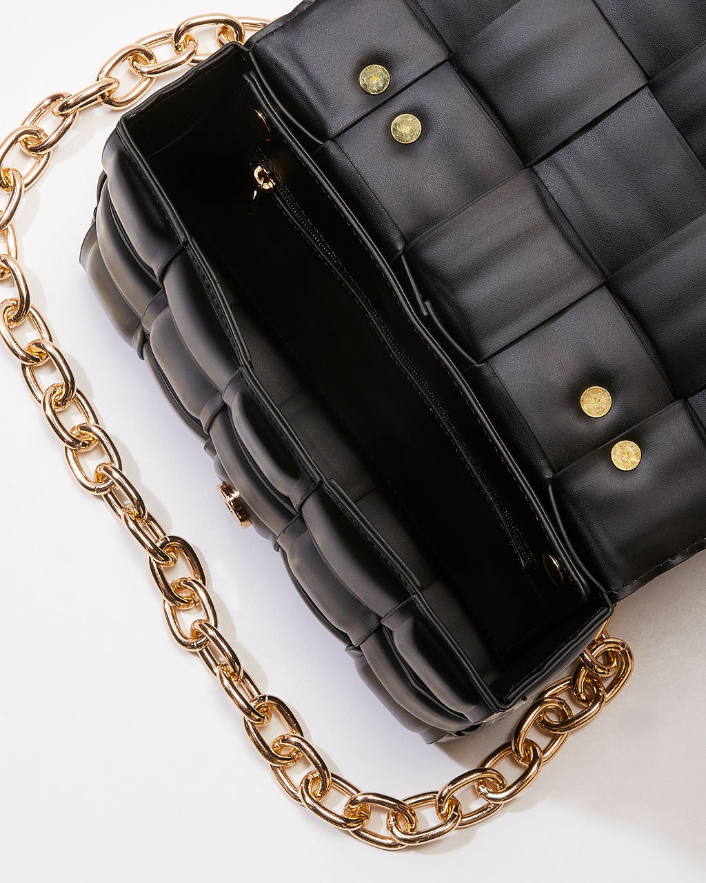 Desire Padded Woven Chain Handbag - Image 8