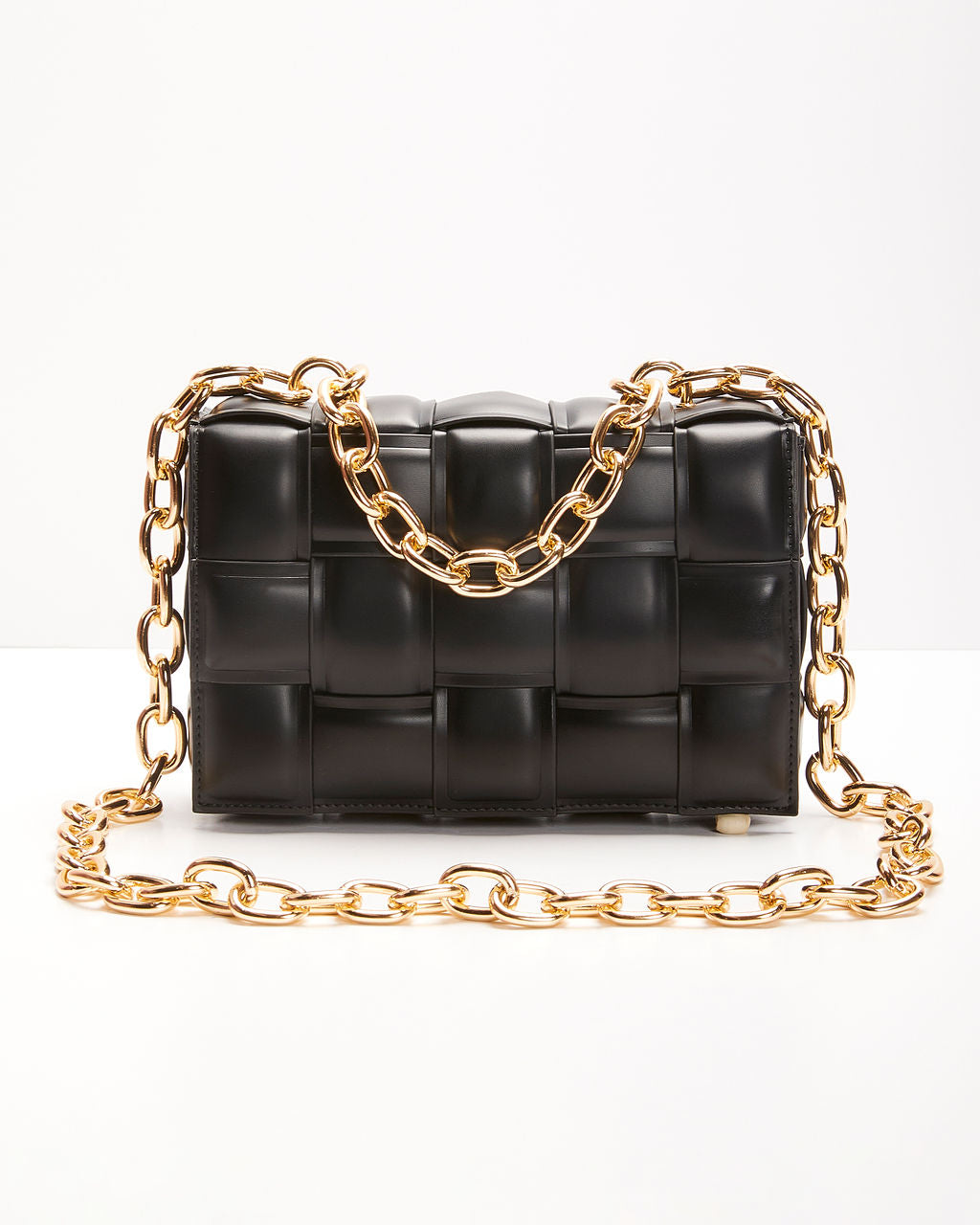 Desire Padded Woven Chain Handbag - Image 6