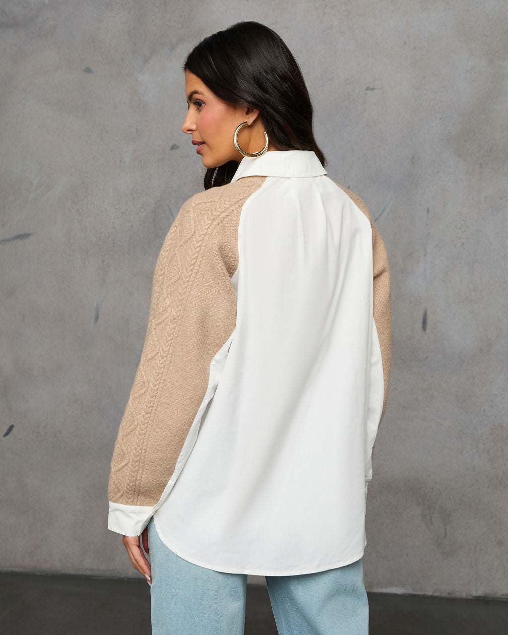 Keeping It Preppy Collared Twofer Layered Sweater - Image 4