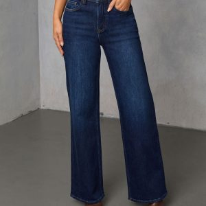 Lowland Stretch High Rise Relaxed Wide Leg Jeans