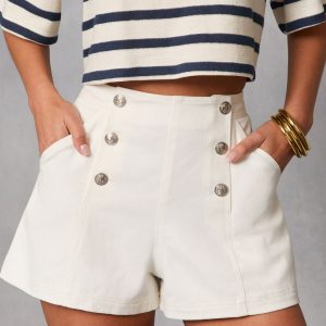Heritage Hues High Rise Sailor Denim Shorts