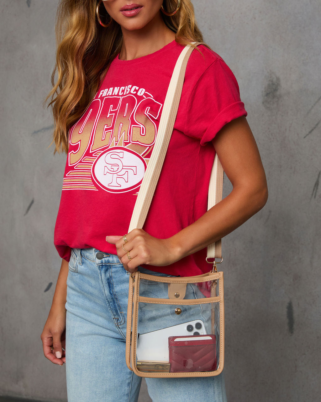 Bag Check Clear PVC Crossbody Bag - Image 4