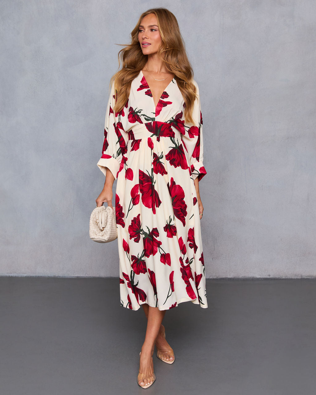Sweet For You Kimono Sleeve Midi Dress - Image 5