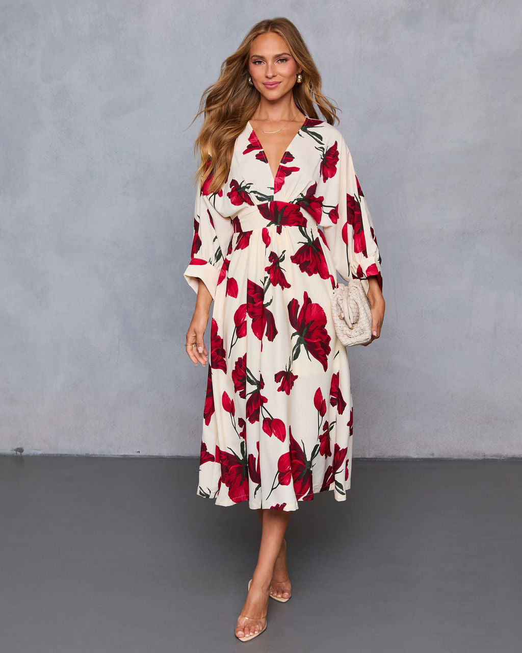 Sweet For You Kimono Sleeve Midi Dress - Image 6