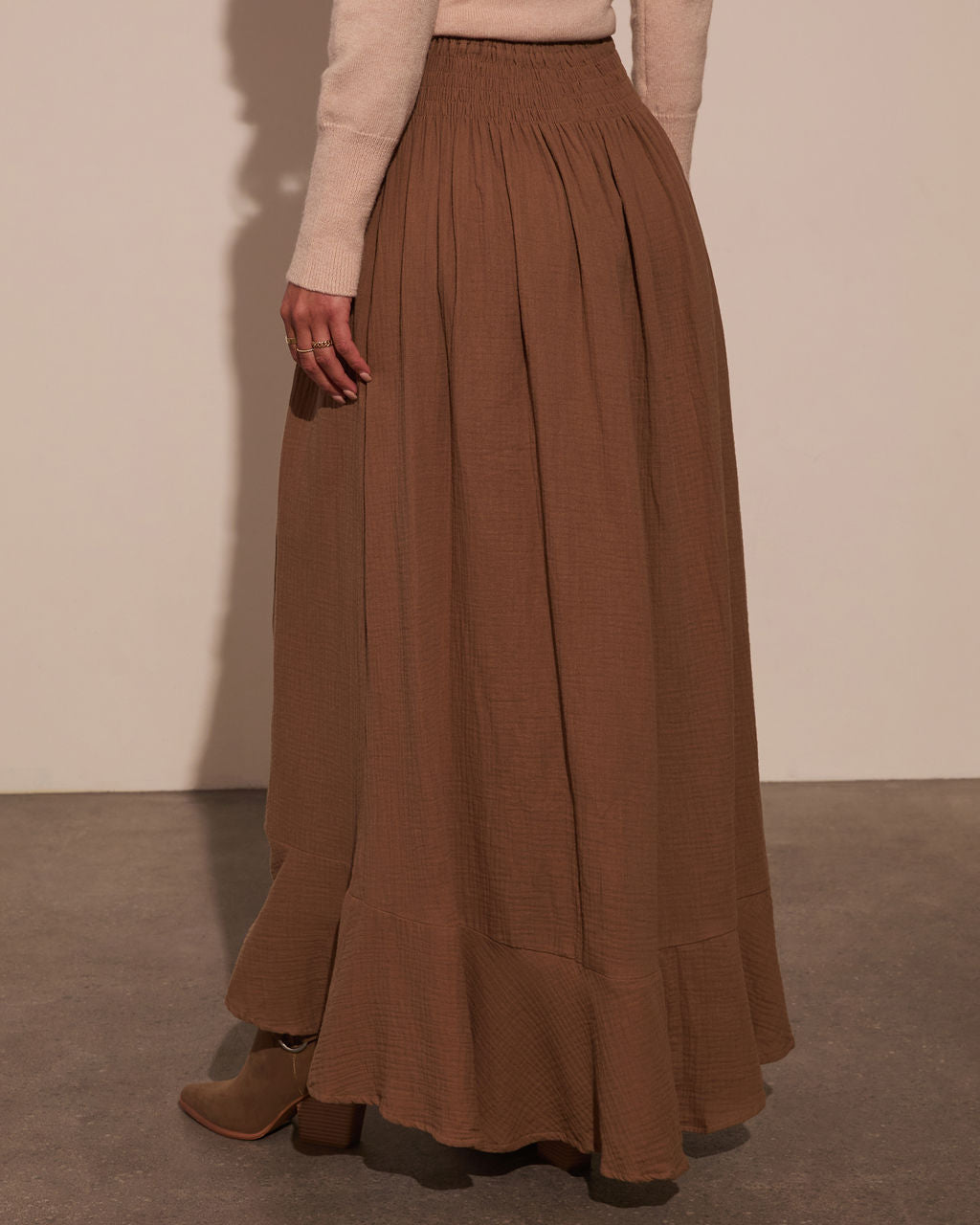 Serves Up Tie Waist Button Down Maxi Skirt - Image 16