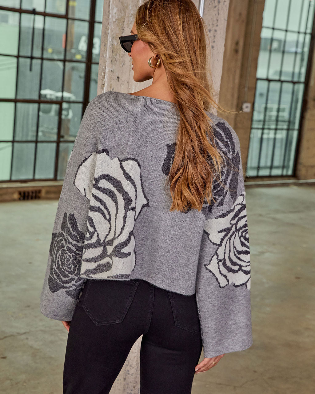 Honey Hug Abstract Print Sweater - Image 4