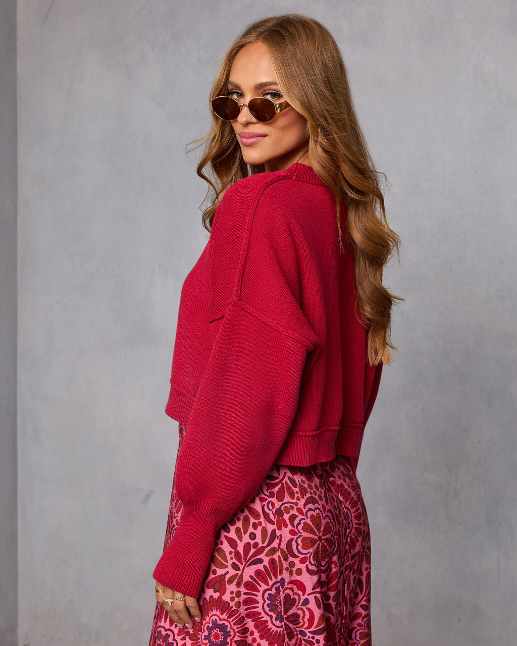 Elouise Cropped Crewneck Sweater - Image 40