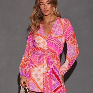 Florentine Printed Fitted Waist Romper