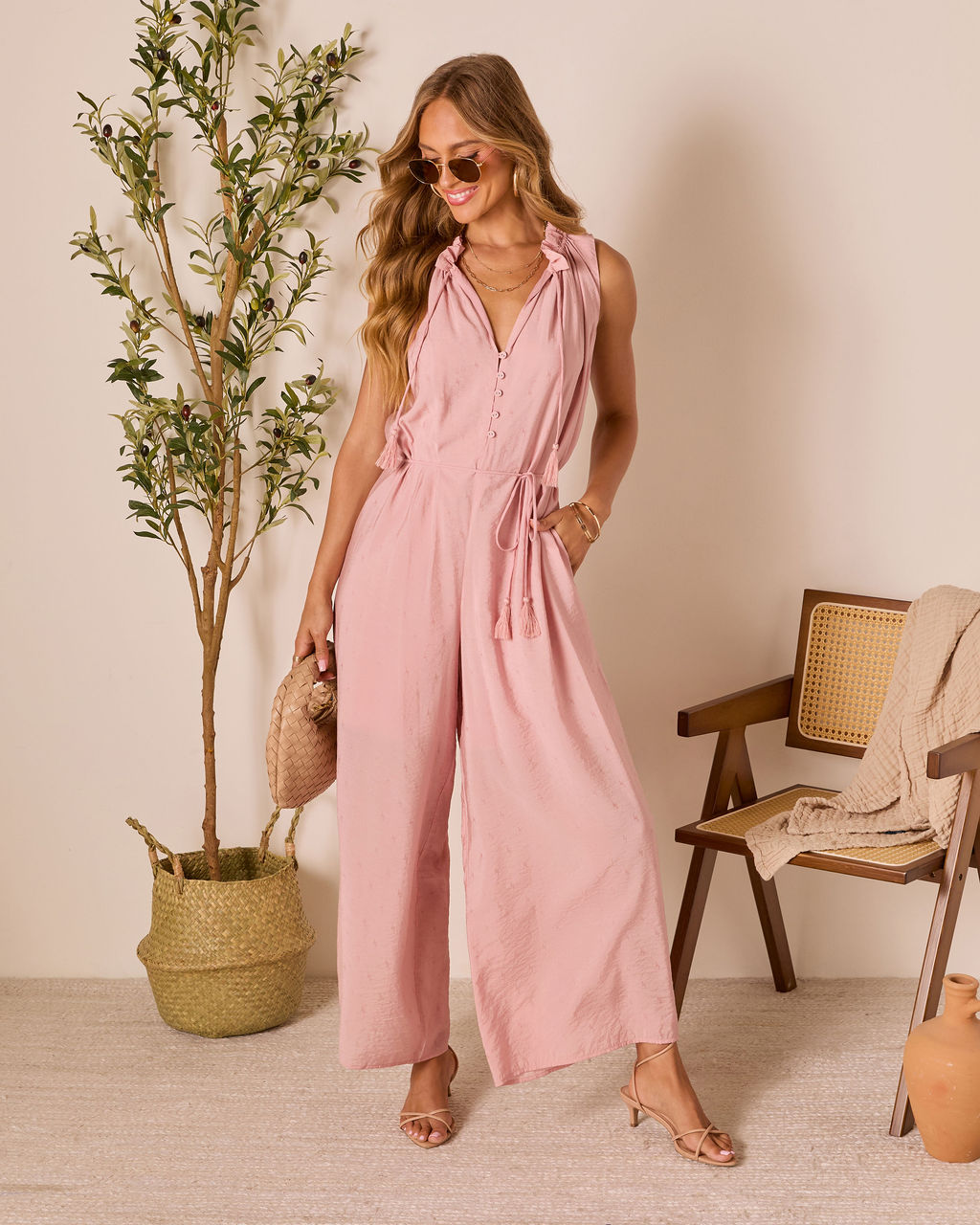 Hey Lover Waist Tie Jumpsuit - Image 5