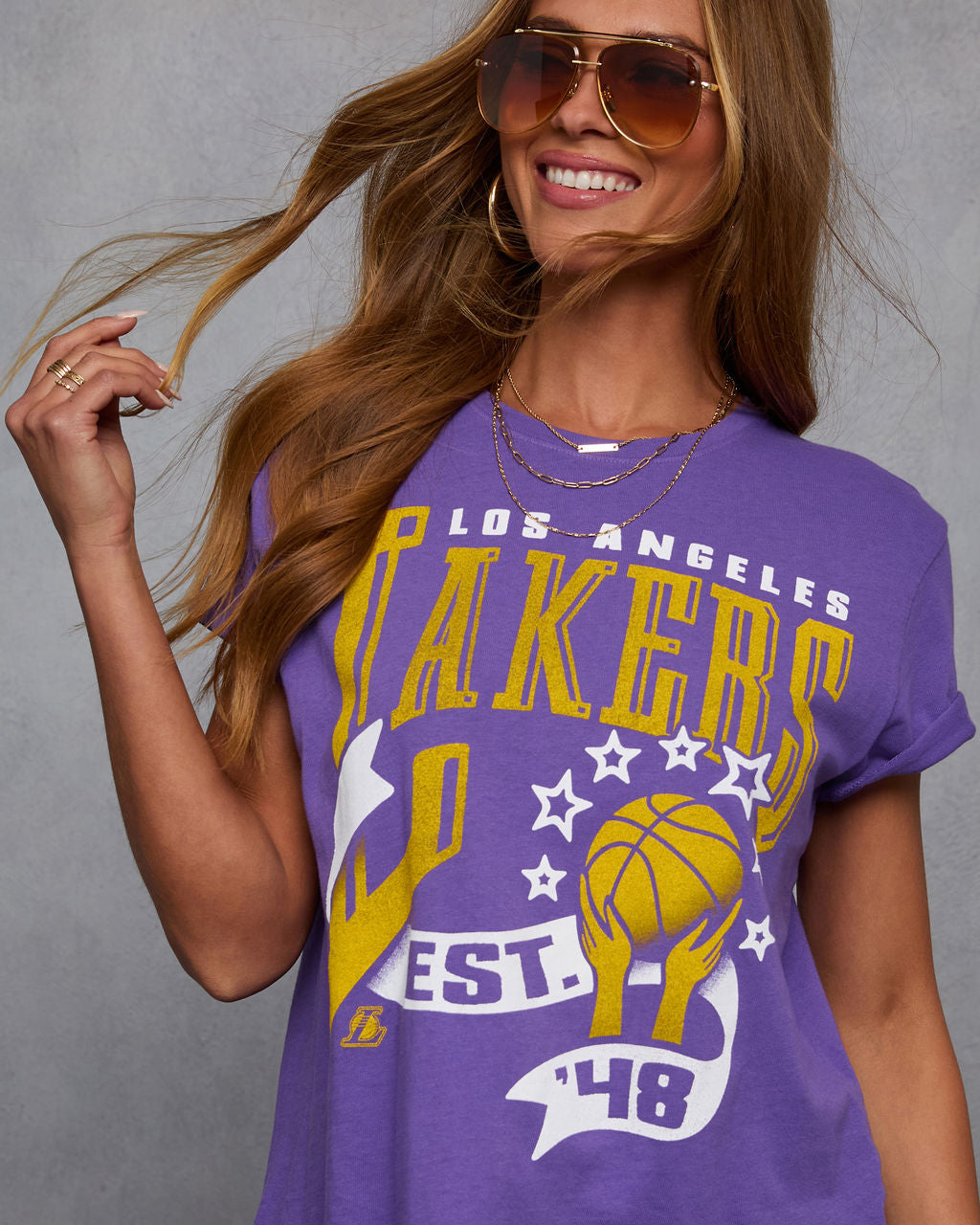 LA Lakers Short Sleeve Graphic Tee - Image 6