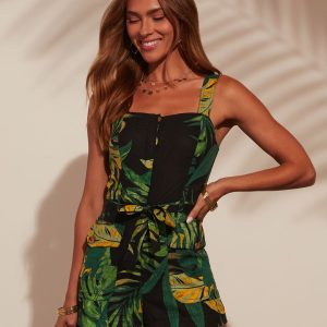Costa Tropical Print Romper