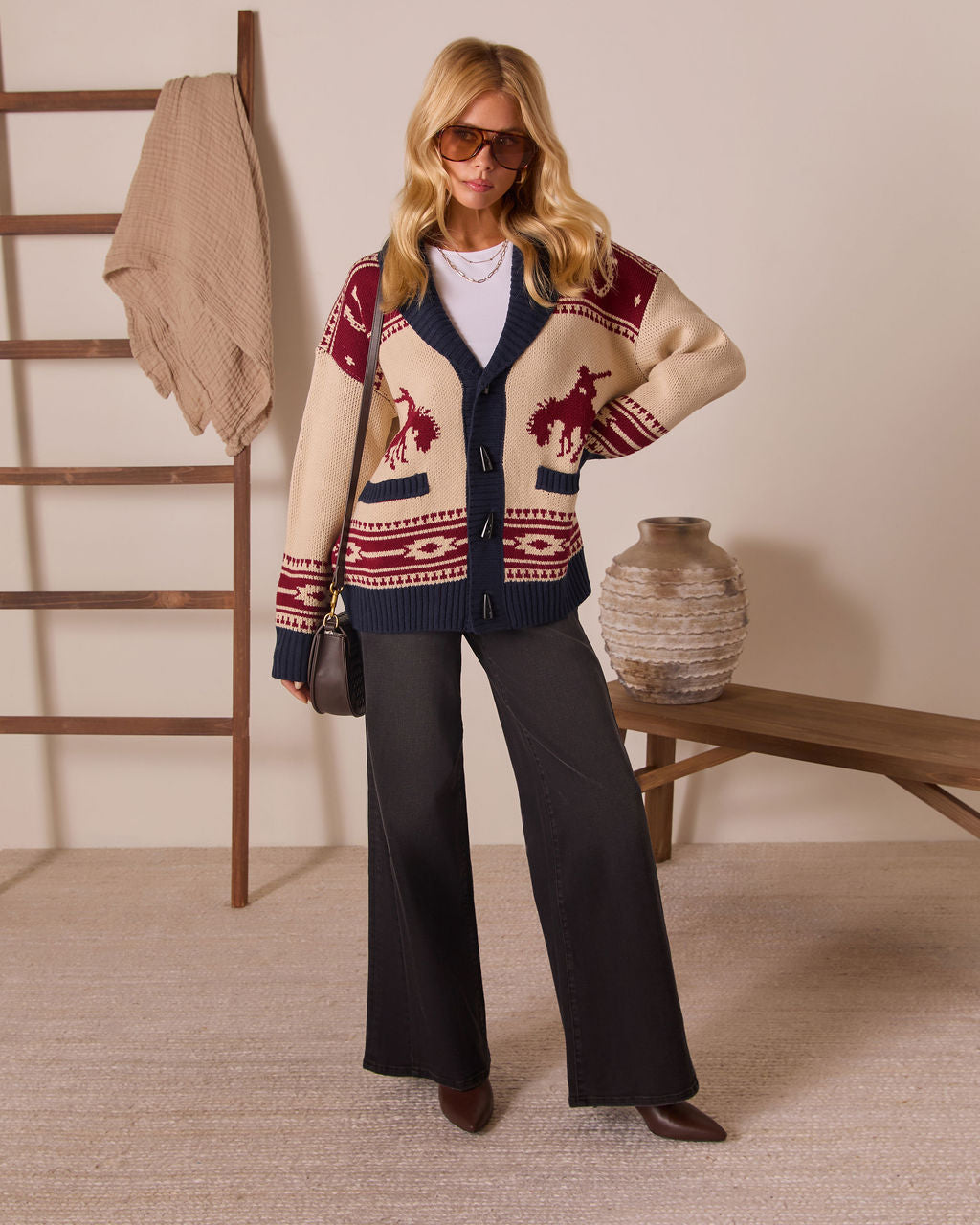 Desert Rodeo Motif Cardigan - Image 2