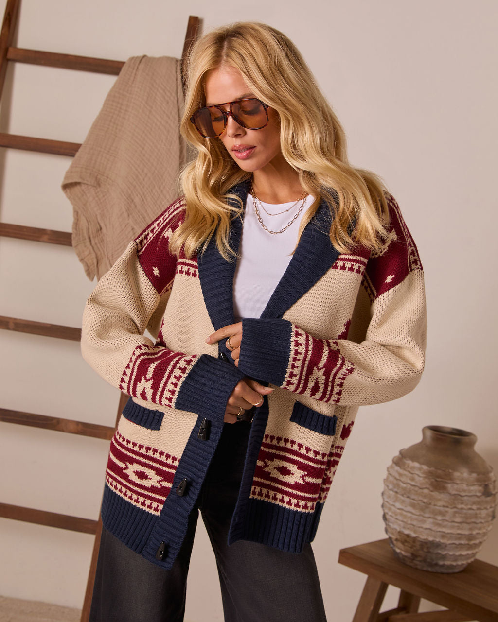Desert Rodeo Motif Cardigan - Image 5