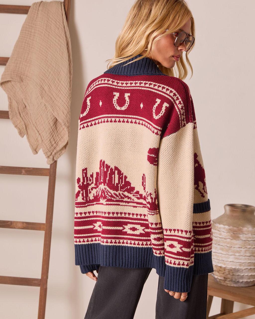 Desert Rodeo Motif Cardigan - Image 4