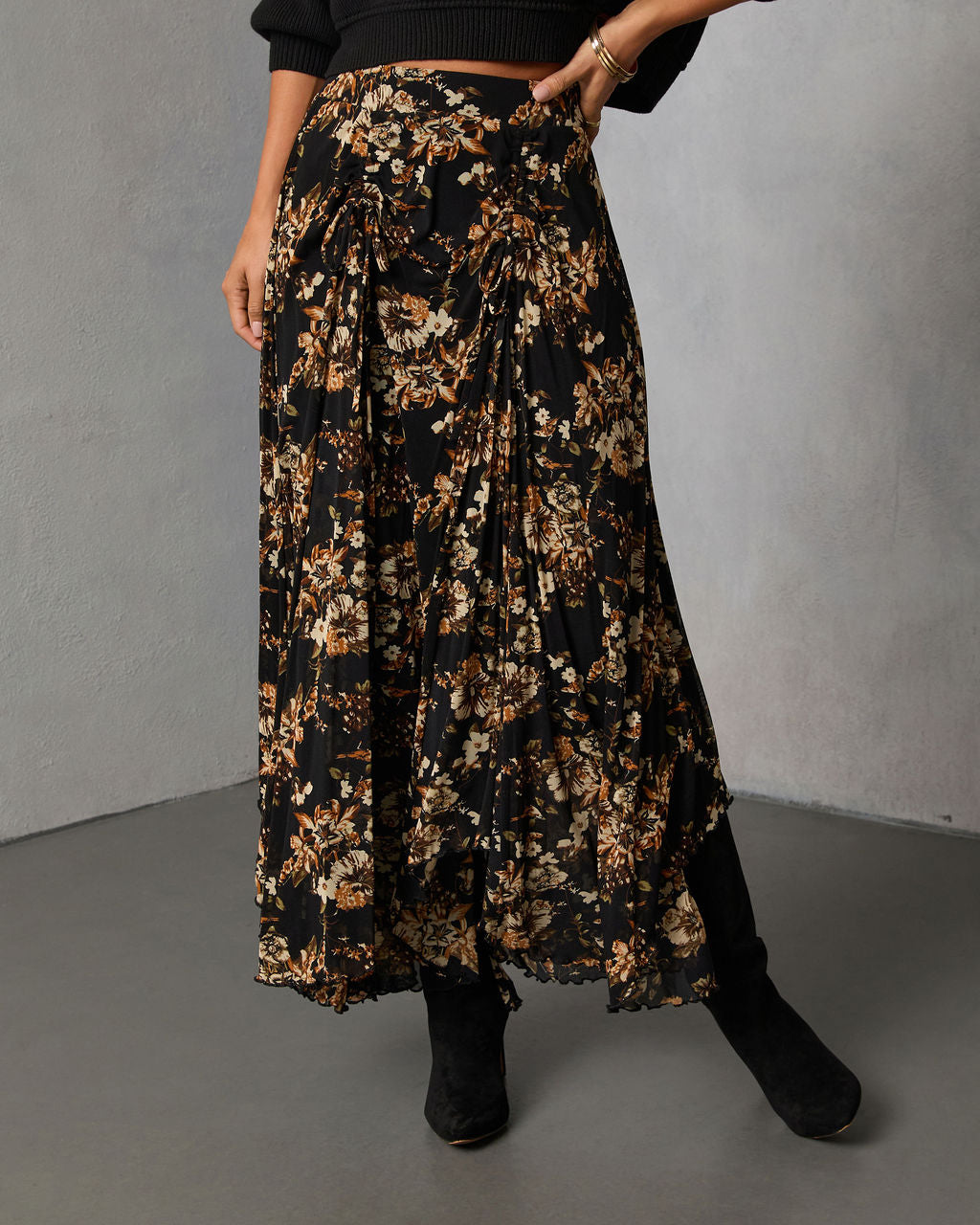Autumn Fern Printed Midi Skirt - Image 2