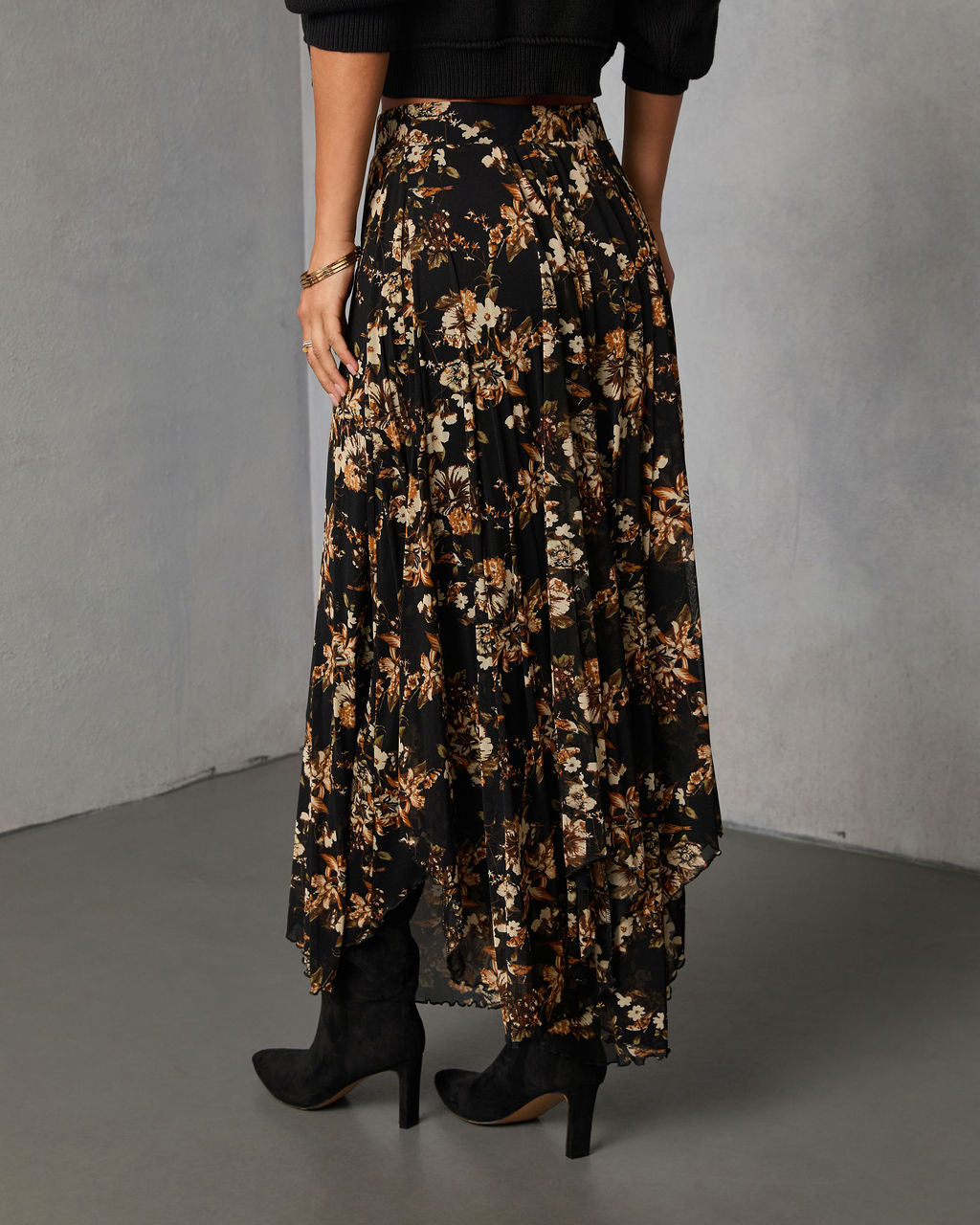 Autumn Fern Printed Midi Skirt - Image 4