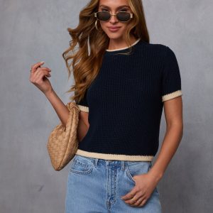 Clocking In Short Sleeve Sweater