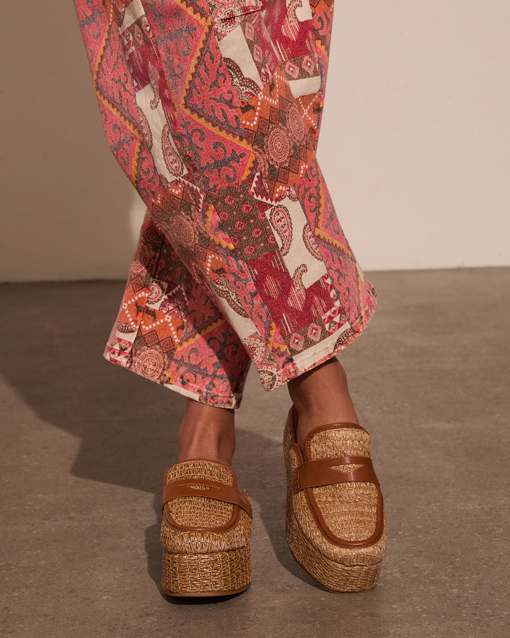 Zariah Straw Platform Loafers - Image 5