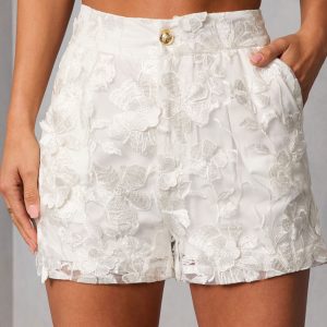 Midnight Renewal Floral Applique Shorts