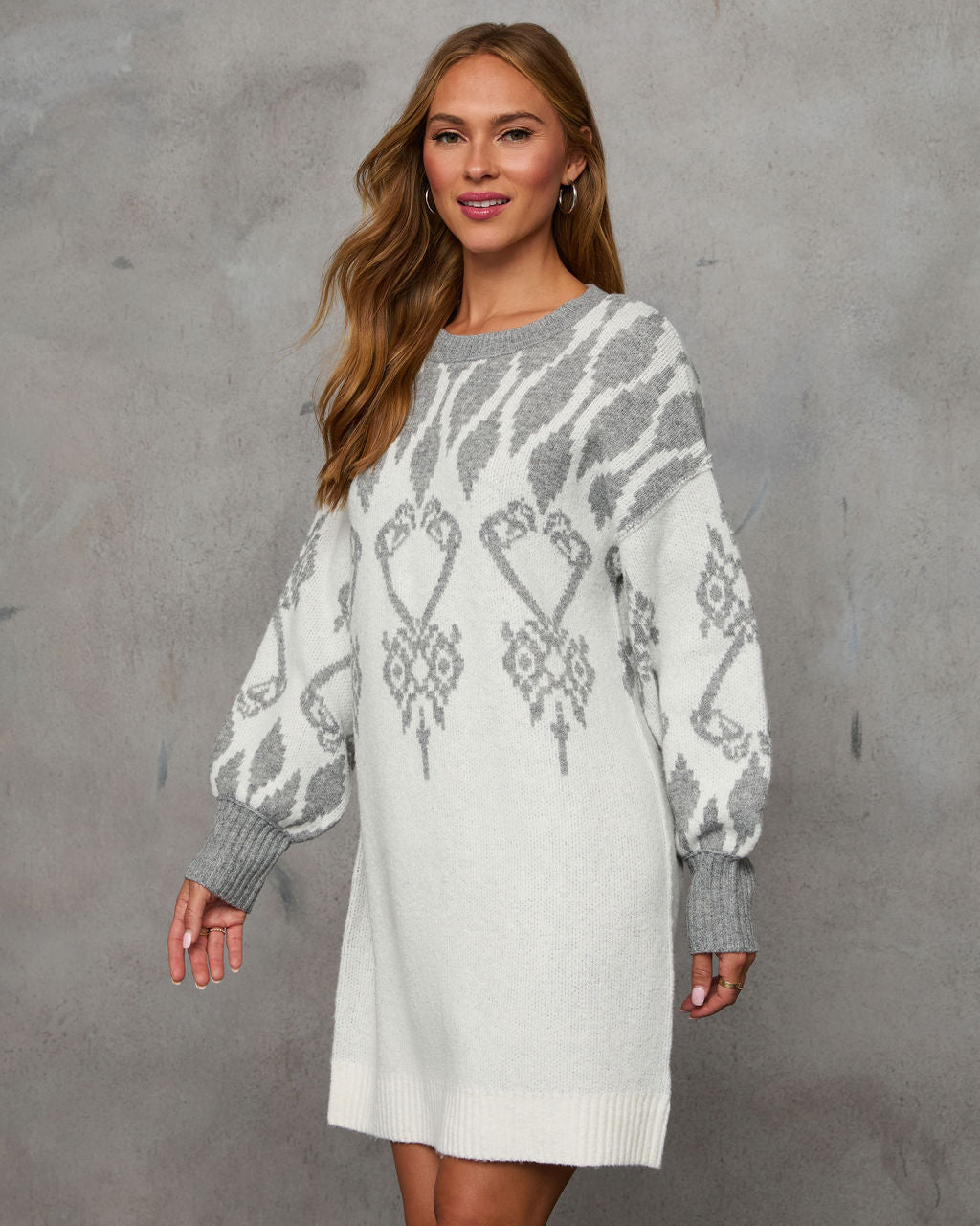 Amani Printed Mini Sweater Dress - Image 3