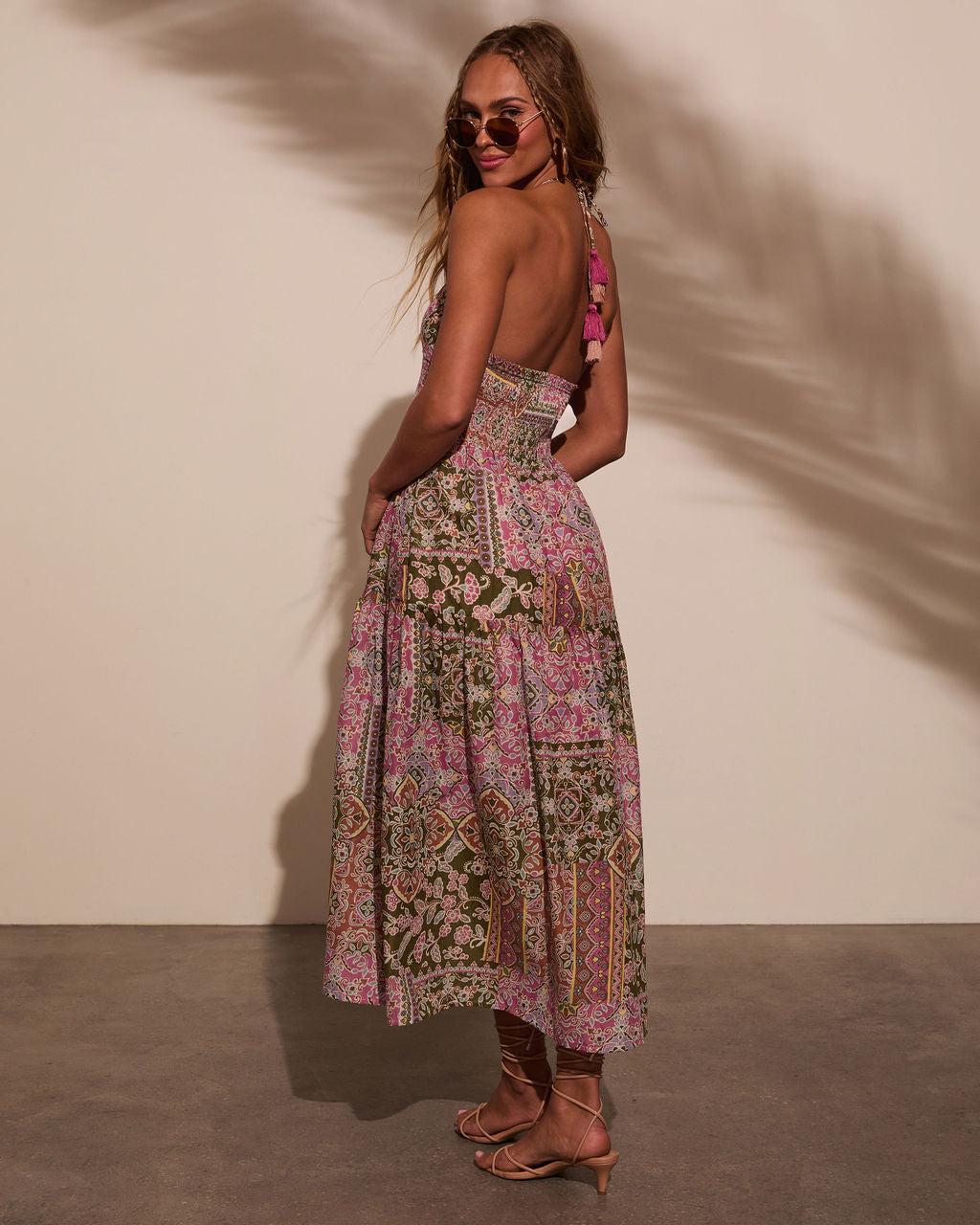 Giada Abstract Tassel Tie Midi Dress - Image 4