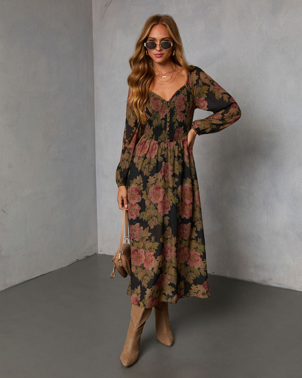 Mekia Printed Smocked Maxi Dress - Image 6