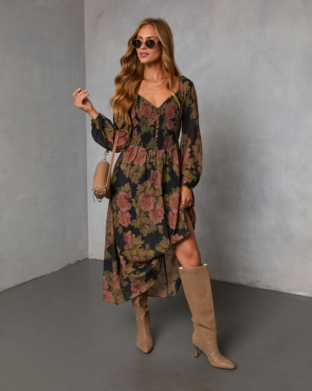 Mekia Printed Smocked Maxi Dress - Image 5