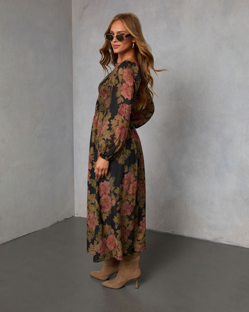 Mekia Printed Smocked Maxi Dress - Image 4