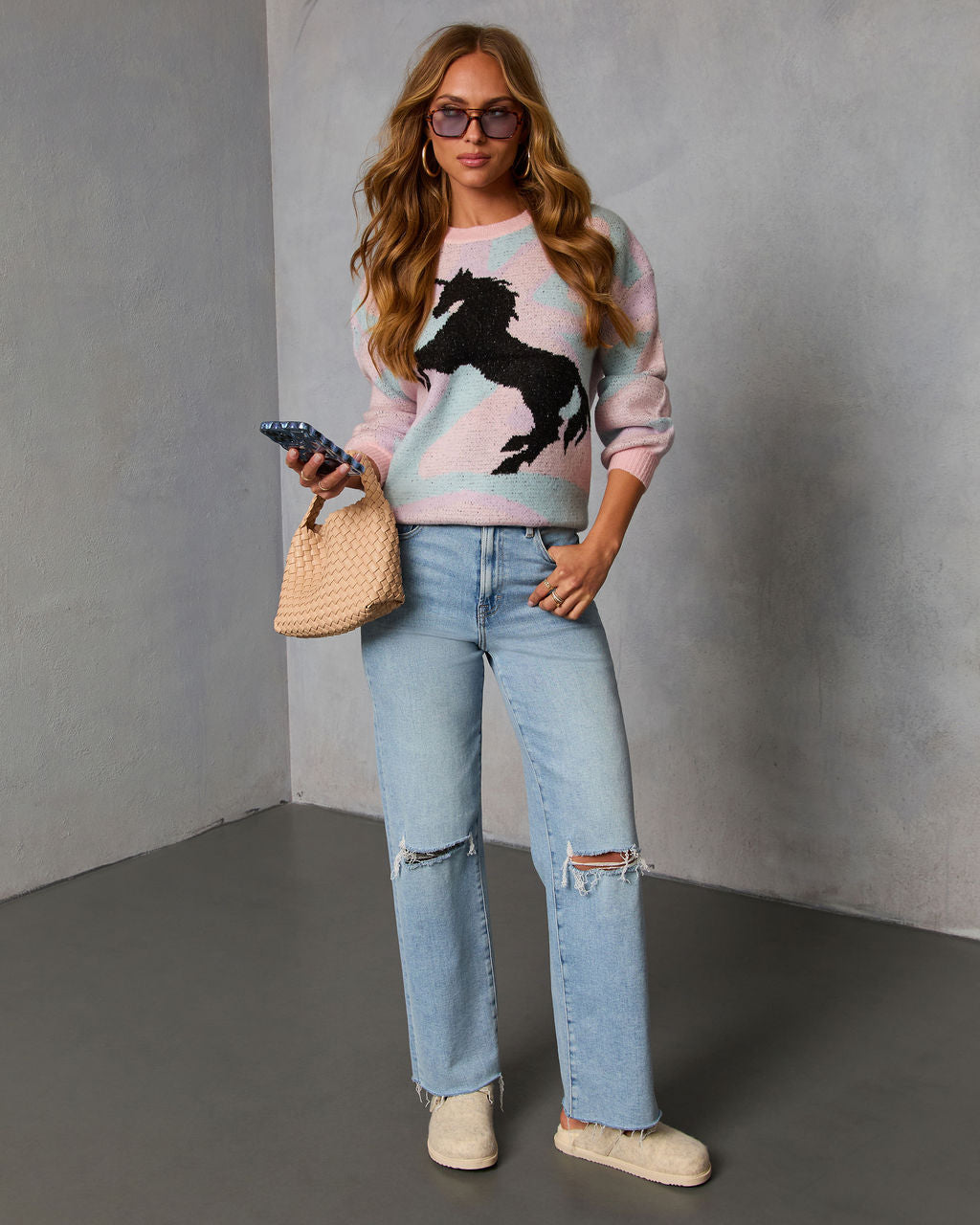 Dream Play Unicorn Graphic Sweater - Image 2