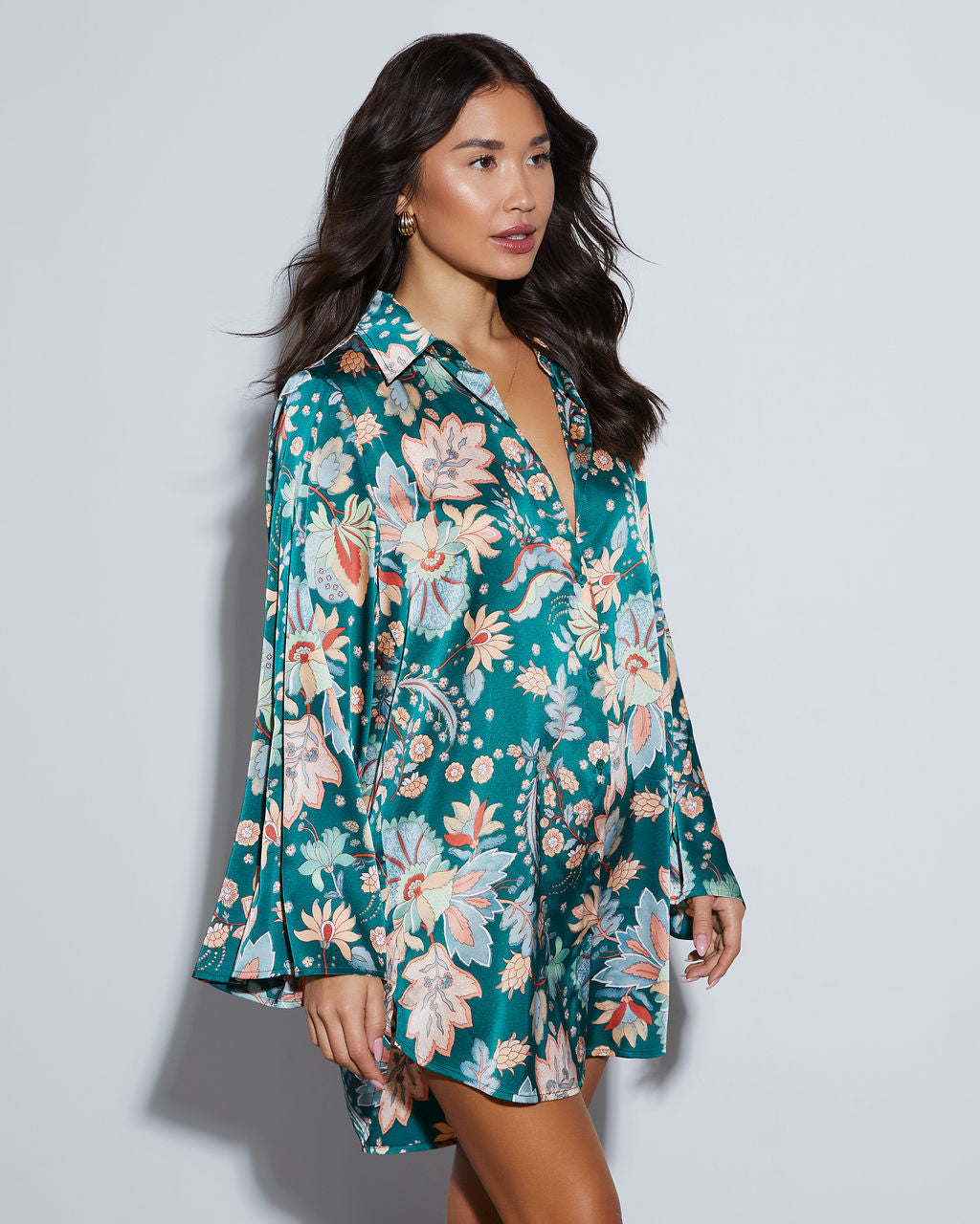 Desert Express Satin Floral Tunic - Image 10