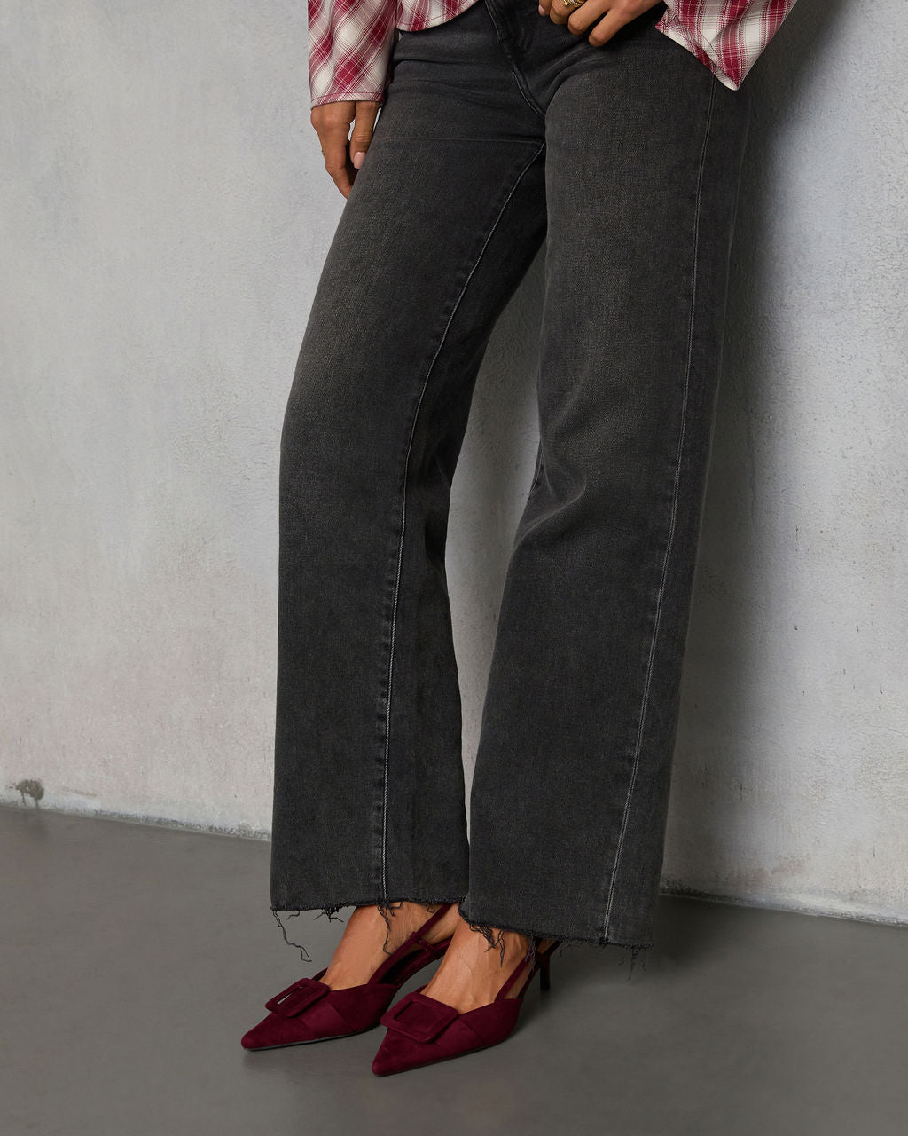 Hazel Lane Buckle Suede Slingback Heels - Image 4