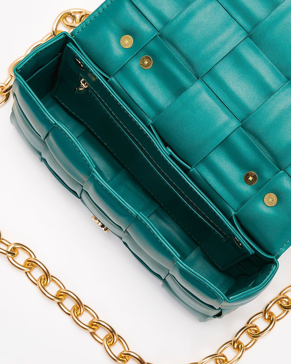 Desire Padded Woven Chain Handbag - Image 3