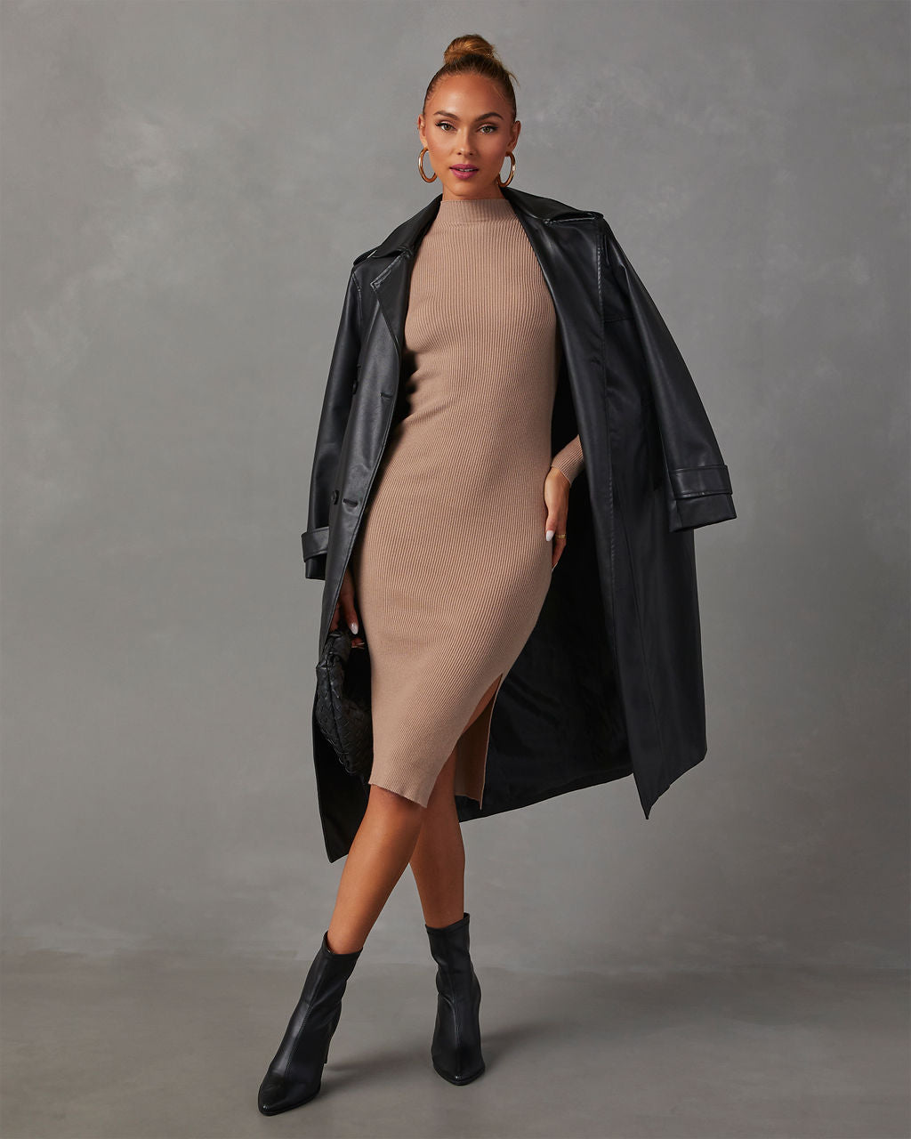 Essential Mock Neck Knit Midi Dress - Image 15