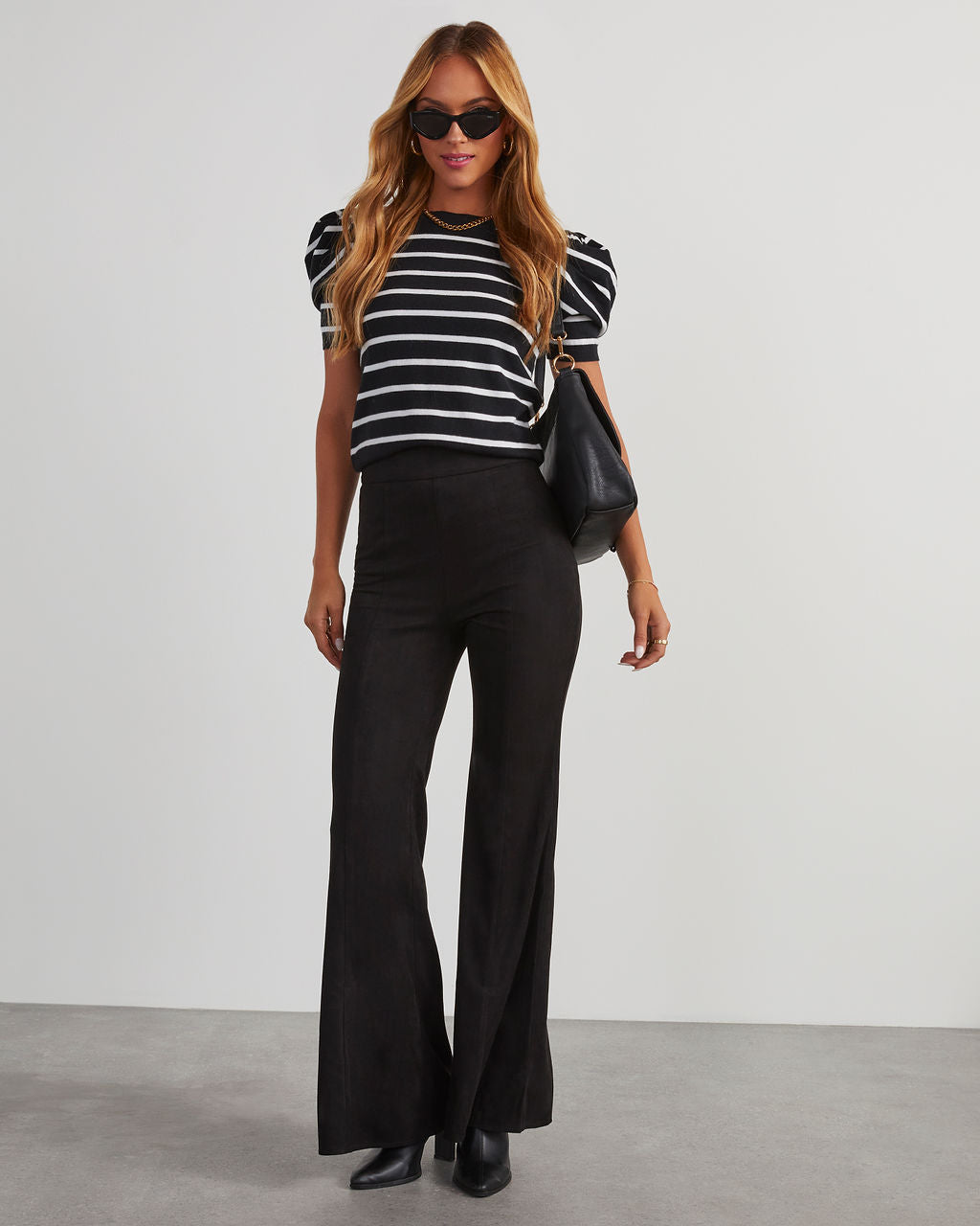 Born With It Faux Suede Wide Leg Pants - Image 5