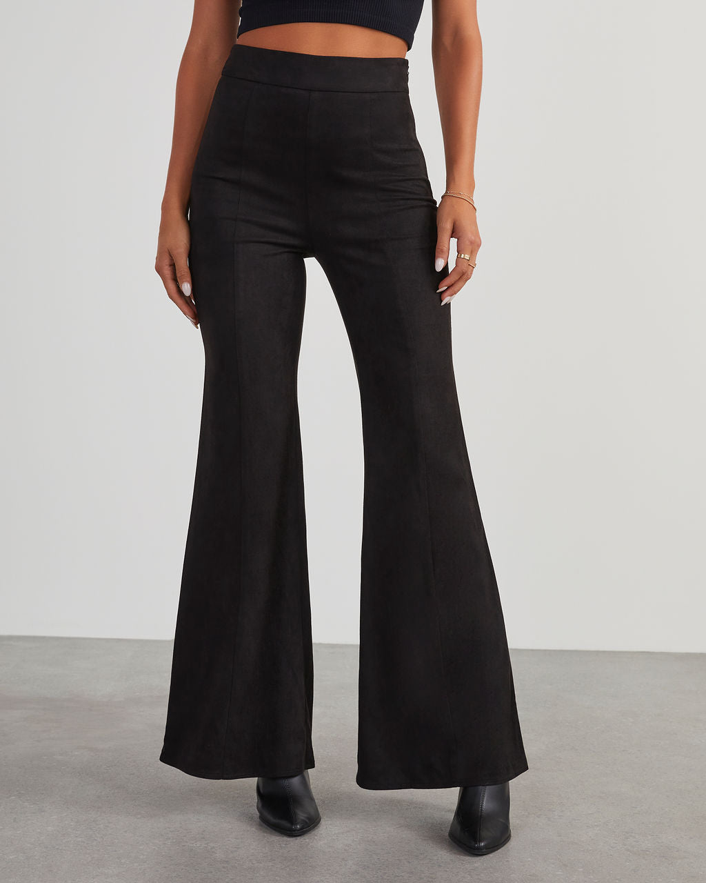 Born With It Faux Suede Wide Leg Pants - Image 2