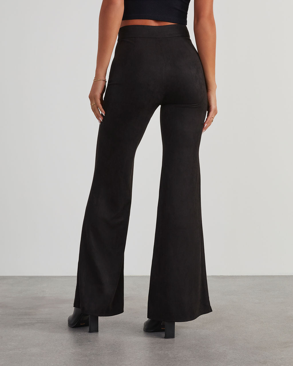 Born With It Faux Suede Wide Leg Pants - Image 4