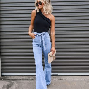 Kemsley Cotton One Shoulder Bodysuit